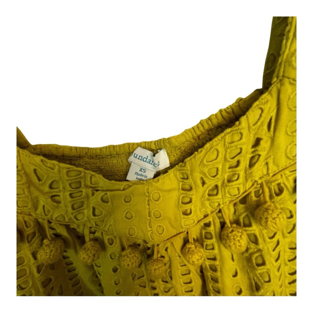 Sundance Yellow Cropped Tank with embellishments - Picture 4 of 4